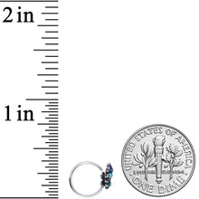 Load image into Gallery viewer, 20G 5/16 Blue Gem Rococo Blue Nose Hoop