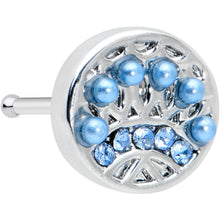 Load image into Gallery viewer, 20G 1/4 Blue Gem Geometric Blues Nose Bone