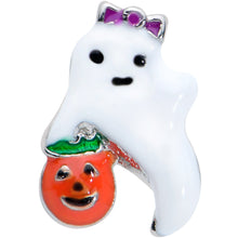Load image into Gallery viewer, 16G 1/4 Trick or Treat Bow Ghost Halloween Cartilage Tragus