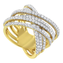 Load image into Gallery viewer, 10KT Yellow Gold Diamond Bypass Ring (1 5/8 cttw, H-I Color, SI2-I1 Clarity)