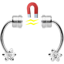 Load image into Gallery viewer, Flower Ends Non Pierced Magnetic Clip On Fake Septum Ring