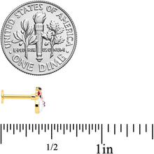 Load image into Gallery viewer, 16G 5/16 Gold Tone Waving Snowman Christmas Labret Monroe Tragus