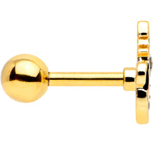 Load image into Gallery viewer, 16G 1/4 Gold Tone Pumpkin Black Cat Halloween Cartilage Tragus