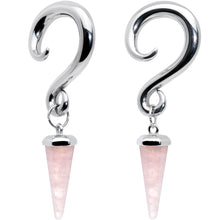 Load image into Gallery viewer, 4G Pink Stone Point Spiral Taper Ear Weights