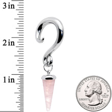 Load image into Gallery viewer, 4G Pink Stone Point Spiral Taper Ear Weights