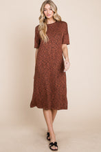 Load image into Gallery viewer, Round Neck Side Slit Midi Dress For Women – Chic Midi Dress, Stylish Round Neck Dress, Side Slit Dress, Versatile Midi Dress, Alluring Side Slit Dress, Elegant Dress for Any Occasion, Timeless Wardrobe Staple
