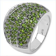 Load image into Gallery viewer, 3.16 Carat Genuine Chrome Diopside .925 Sterling Silver Ring