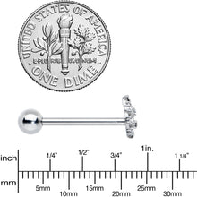 Load image into Gallery viewer, Clear Gem Constellation Barbell Tongue Ring