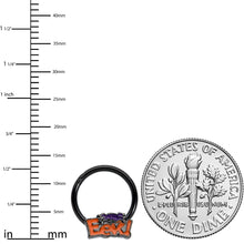 Load image into Gallery viewer, 16G 3/8 Black Eek Purple Spider Halloween Hinged Segment Ring