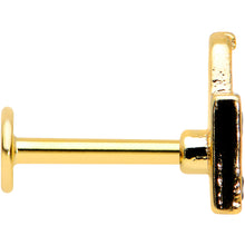 Load image into Gallery viewer, 16G 5/16 Gold Tone Trick or Treat Halloween Labret Monroe Tragus