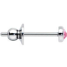 Load image into Gallery viewer, 3mm Pink Gem Bezel G23 Titanium Post Stud Earrings