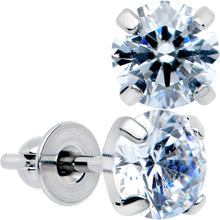 Load image into Gallery viewer, Clear CZ Gem 5mm G23 Titanium Post Stud Earrings