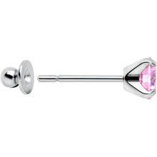 Load image into Gallery viewer, Pink CZ Gem 5mm G23 Titanium Post Stud Earrings