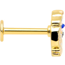 Load image into Gallery viewer, 16G 5/16 Clear Gem Gold Tone Santa Christmas Labret Monroe Tragus