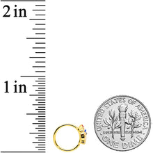 Load image into Gallery viewer, 20G 5/16 Clear Gem Gold Tone Snazzy Santa Christmas Nose Hoop