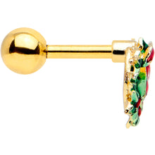 Load image into Gallery viewer, 16G 1/4 Gold Tone Festive Bow Wreath Christmas Cartilage Tragus