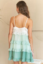 Load image into Gallery viewer, New Summer Swiss Dot Ruffled Tiered Mini Dress For Women β Feminine, Elegant, Playful, Sophisticated, Flirty Mini Dress for Special Occasions