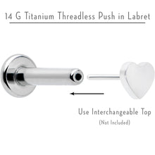 Load image into Gallery viewer, 14G 5/16 G23 Titanium Threadless Post Only Labret Monroe Tragus