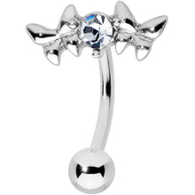 Load image into Gallery viewer, Clear Gem Sweet Butterflies Top Mount Belly Ring