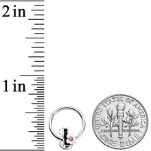 Load image into Gallery viewer, 16G 3/8 Pink Gem Black Cat White Flowers Hinged Segment Ring