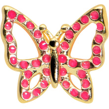 Load image into Gallery viewer, 16G 1/4 Gold Tone Sweet Simple Butterfly Cartilage Tragus Earring