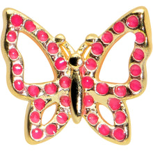 Load image into Gallery viewer, 16G 5/16 Gold Tone Sweet Simple Butterfly Labret Monroe Tragus