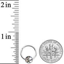 Load image into Gallery viewer, 16G 3/8 Iridescent Crescent Moon Hinged Segment Ring