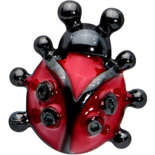 Load image into Gallery viewer, 16G 5/16 Black Classic Ladybug Labret Monroe Tragus