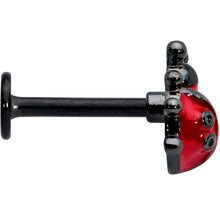 Load image into Gallery viewer, 16G 5/16 Black Classic Ladybug Labret Monroe Tragus
