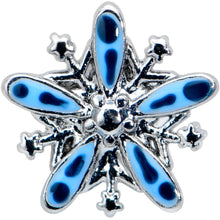 Load image into Gallery viewer, 20G 7.5mm Snowflake Blues Christmas Nose Bone