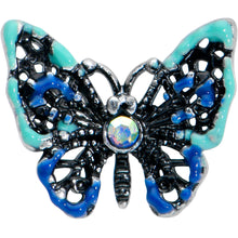 Load image into Gallery viewer, 16G 1/4 Aurora Gem Colorful Glam Butterfly Cartilage Tragus