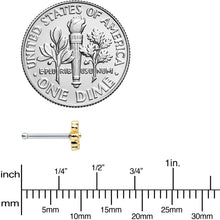 Load image into Gallery viewer, 20G 1/4 Gold Tone White Texture Daisy Flower Nose Bone