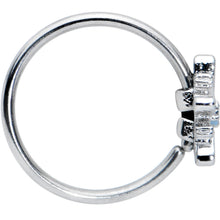 Load image into Gallery viewer, 20G 5/16 Snowflake Blues Christmas Nose Hoop