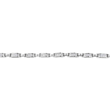 Load image into Gallery viewer, 14K White Gold 1.00 Cttw Princess-Cut Diamond Link Bracelet (I-J Color, I1-I2 Clarity) - Size 7.25
