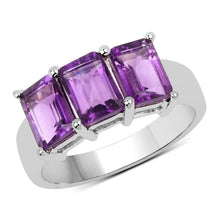 Load image into Gallery viewer, 2.85 Carat Genuine Amethyst .925 Sterling Silver Ring