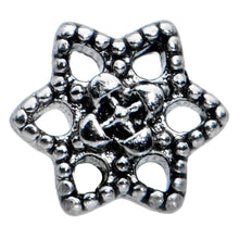 Load image into Gallery viewer, 20G 1/4 Hexagram Center Flower L Shape Nose Ring