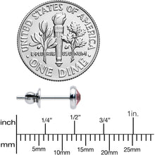 Load image into Gallery viewer, 4mm Pink Crystal Implant Grade Titanium Stud Earrings