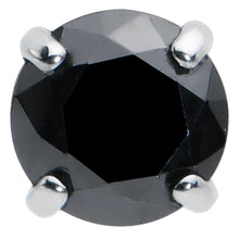 Load image into Gallery viewer, 16G 5/16 Black CZ G23 Titanium Threadless Flower Labret Tragus