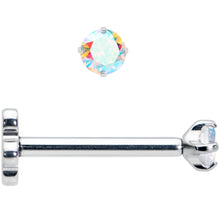 Load image into Gallery viewer, 18G 5/16 Aurora CZ G23 Titanium Threadless Flower Labret Tragus