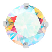 Load image into Gallery viewer, 18G 5/16 Aurora CZ G23 Titanium Threadless Flower Labret Tragus