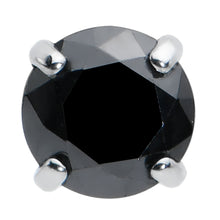 Load image into Gallery viewer, 18G 5/16 Black CZ G23 Titanium Threadless Flower Labret Tragus