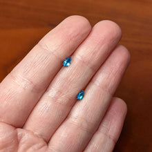 Load image into Gallery viewer, CZ Teardrop Aqua Stainless Steel Stud Earrings 3mm to 7mm