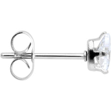 Load image into Gallery viewer, CZ Teardrop Clear Stainless Steel Stud Earrings 3mm to 7mm