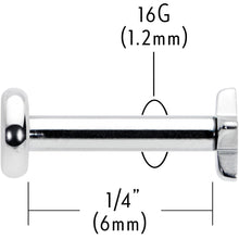 Load image into Gallery viewer, 16G 1/4 G23 Titanium Super Star Internal Thread Labret Monroe Tragus