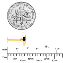 Load image into Gallery viewer, 16G 5/16 Gold Tone Bold Peacock Feather Labret Monroe Tragus