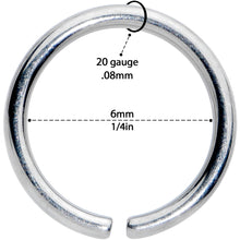 Load image into Gallery viewer, 20G 1/4 Grade 23 Titanium Bendable Hoop Ring