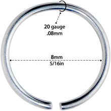 Load image into Gallery viewer, 20G 5/16 Grade 23 Titanium Bendable Hoop Ring
