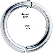 Load image into Gallery viewer, 18G 1/4 Grade 23 Titanium Bendable Hoop Ring