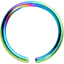 Load image into Gallery viewer, 20G 7mm Rainbow PVD Grade 23 Titanium Bendable Hoop Ring