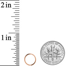 Load image into Gallery viewer, 20G 5/16 Rose Gold Tone PVD Grade 23 Titanium Bendable Hoop Ring